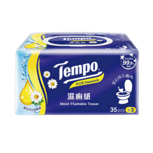 圖片 Tempo 得寶 濕廁紙 洋甘菊 35 片裝 x 3 包